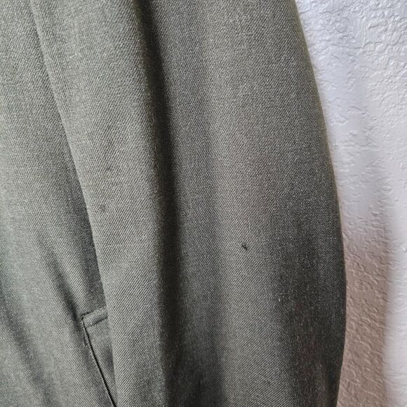 Overcoat Wool Serge Green Men's 38L USMC Marine Core Army Trench Coat Vintage - Picture 6 of 15